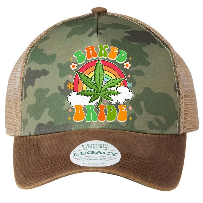 Bride To Be Cannabis Weed Lover Baked Bride Bachelorette Legacy Tie Dye Trucker Hat