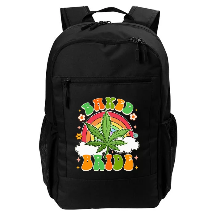 Bride To Be Cannabis Weed Lover Baked Bride Bachelorette Daily Commute Backpack