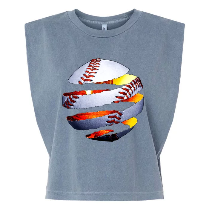 Baseball Tear Garment-Dyed Women's Muscle Tee