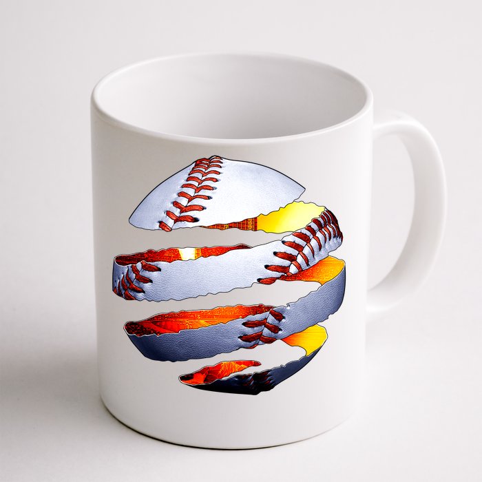 Baseball Tear Front & Back Coffee Mug