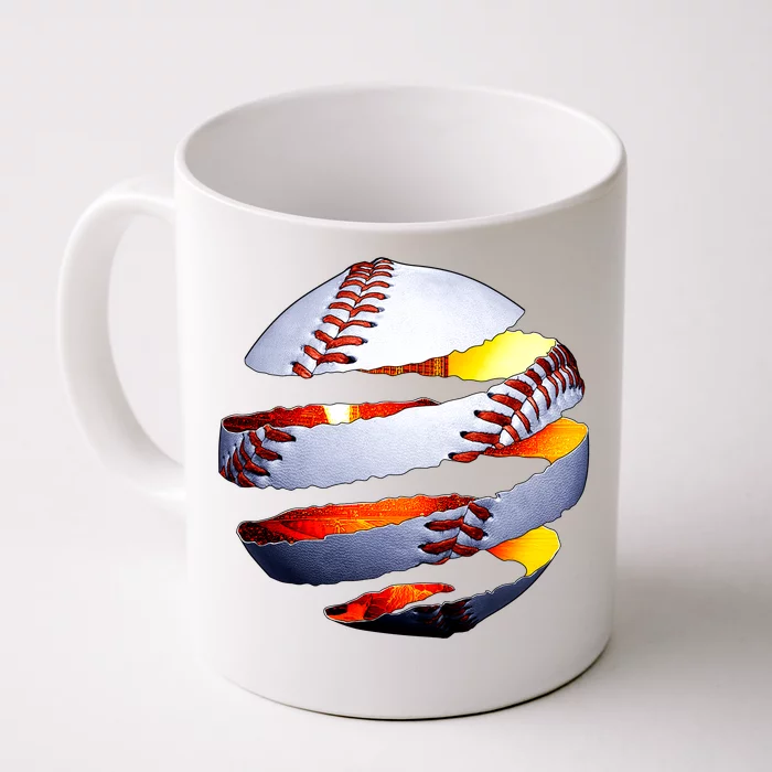 Baseball Tear Front & Back Coffee Mug