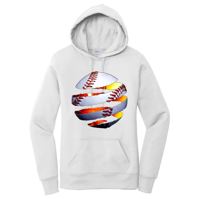 Baseball Tear Women's Pullover Hoodie