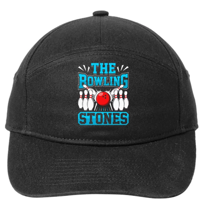 Bowling The Bowling Stones Funny Bowlers Bowling Lovers 7-Panel Snapback Hat