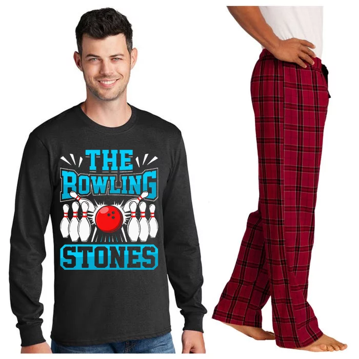 Bowling The Bowling Stones Funny Bowlers Bowling Lovers Long Sleeve Pajama Set