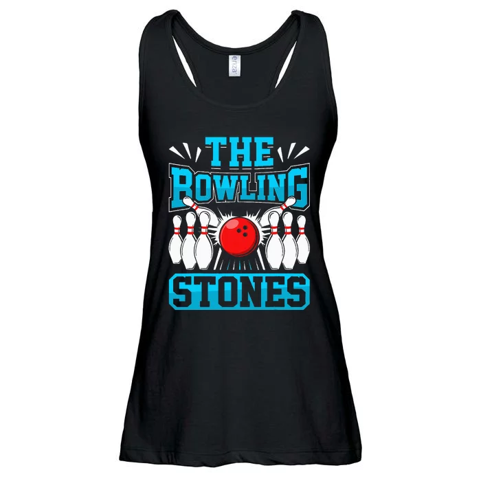 Bowling The Bowling Stones Funny Bowlers Bowling Lovers Ladies Essential Flowy Tank