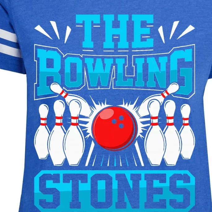 Bowling The Bowling Stones Funny Bowlers Bowling Lovers Enza Ladies Jersey Football T-Shirt