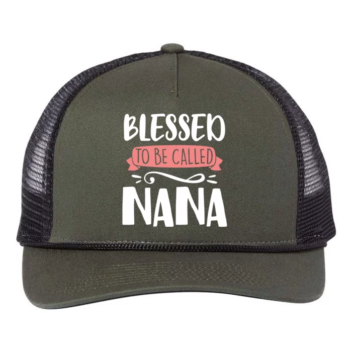 Blessed To Be Called Nana MotherS Day Mom Grandma Retro Rope Trucker Hat Cap