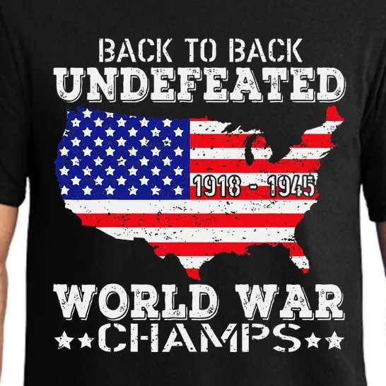 Back To Back Undefeated World War Champs Pajama Set