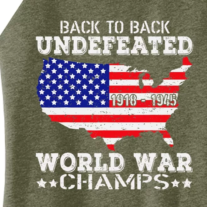 Back To Back Undefeated World War Champs Women’s Perfect Tri Rocker Tank