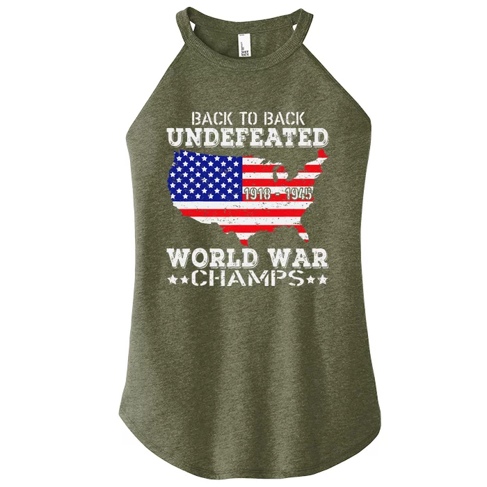 Back To Back Undefeated World War Champs Women’s Perfect Tri Rocker Tank