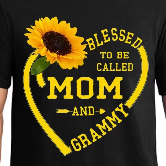 Blessed to be called Mom And Grammy Mothers Day Sunflower Pajama Set