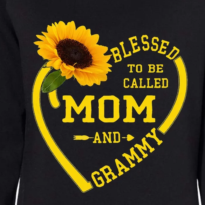 Blessed to be called Mom And Grammy Mothers Day Sunflower Womens California Wash Sweatshirt