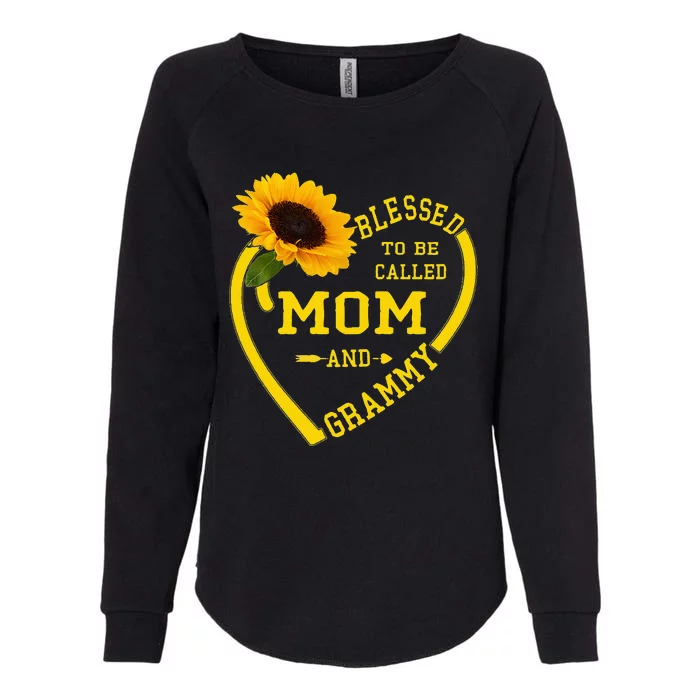 Blessed to be called Mom And Grammy Mothers Day Sunflower Womens California Wash Sweatshirt