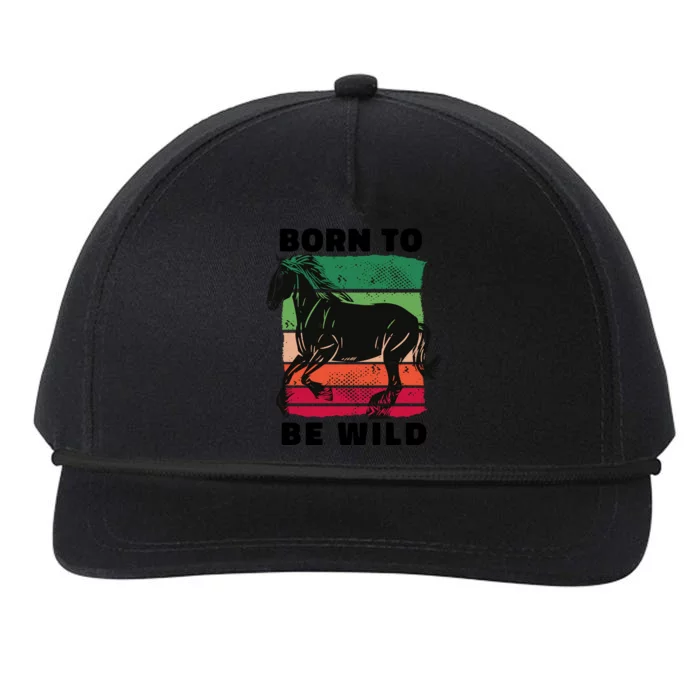 Born To Be Wild Horse Snapback Five-Panel Rope Hat