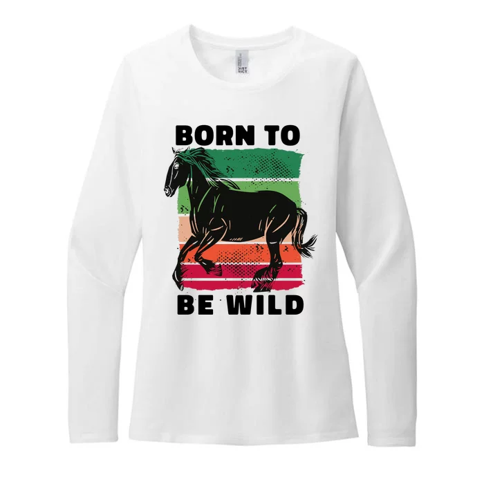 Born To Be Wild Horse Womens CVC Long Sleeve Shirt