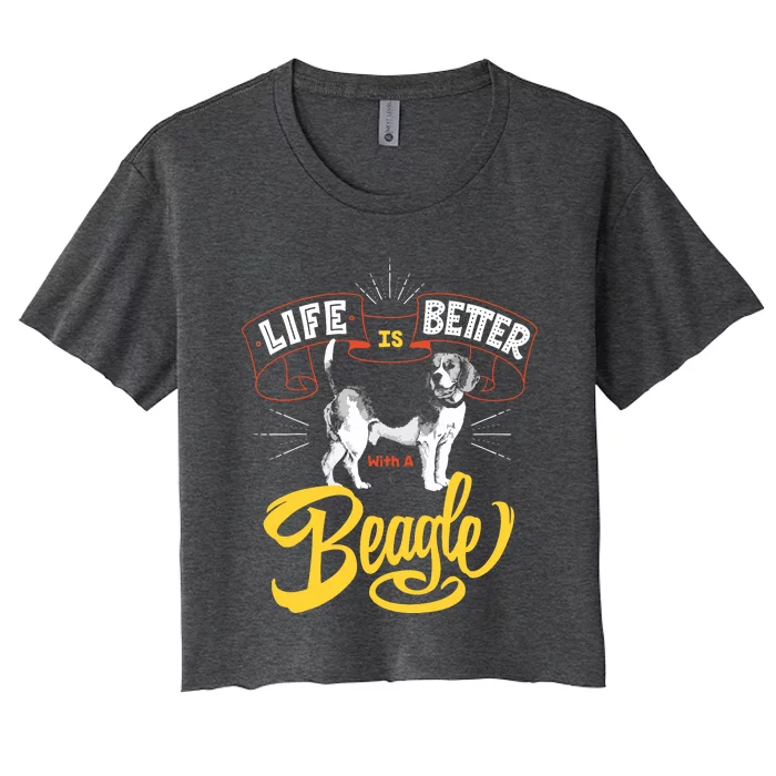 Beagle T Beagle Lover Beagle Gifts Beagle Women's Crop Top Tee