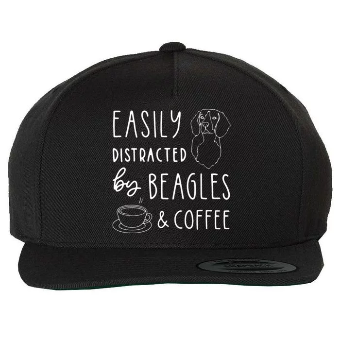 Beagle T Beagle Lover Beagles Coffee Wool Snapback Cap