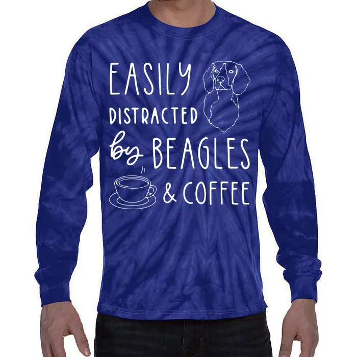 Beagle T Beagle Lover Beagles Coffee Tie-Dye Long Sleeve Shirt