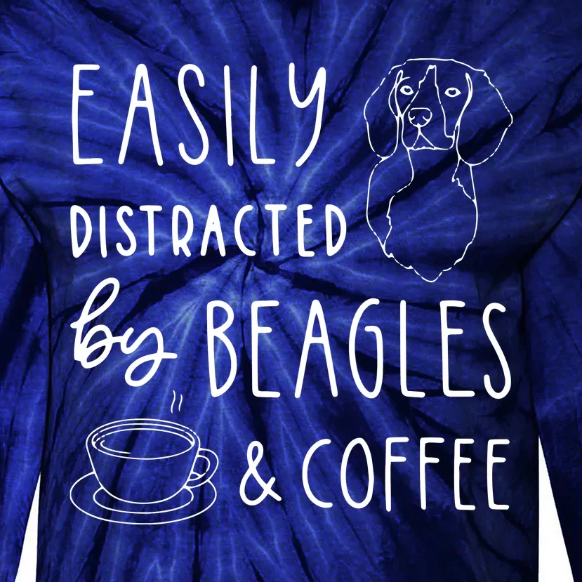 Beagle T Beagle Lover Beagles Coffee Tie-Dye Long Sleeve Shirt