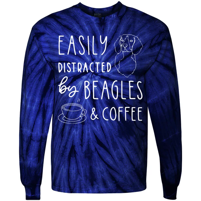 Beagle T Beagle Lover Beagles Coffee Tie-Dye Long Sleeve Shirt