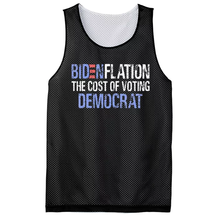 Bidenflation The Cost Of Voting Democrat Mesh Reversible Basketball Jersey Tank