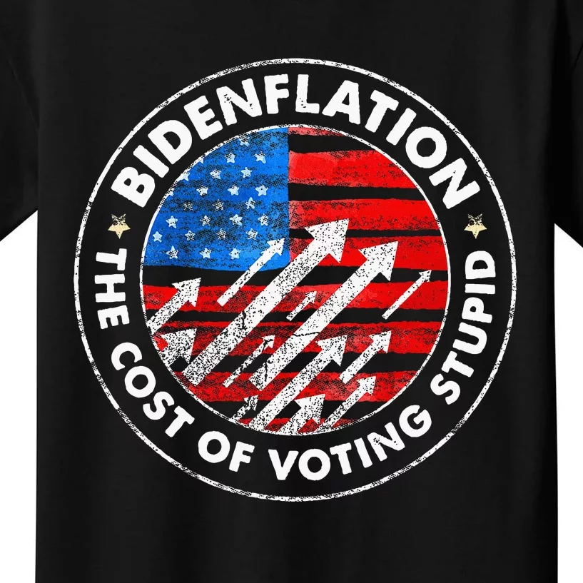 Bidenflation The Cost Of Voting Stupid Joe Biden Inflation Kids T-Shirt