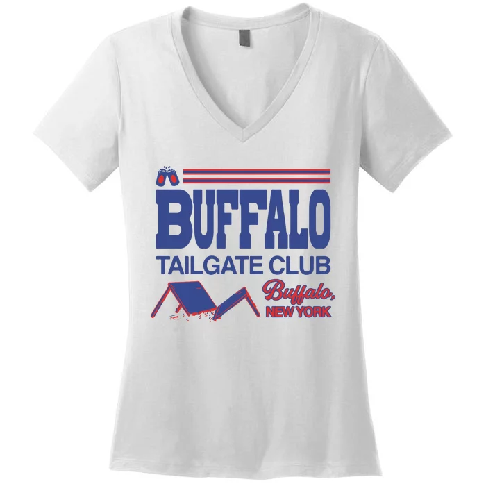 Buffalo Tailgate Club Buffalo New York Women's V-Neck T-Shirt