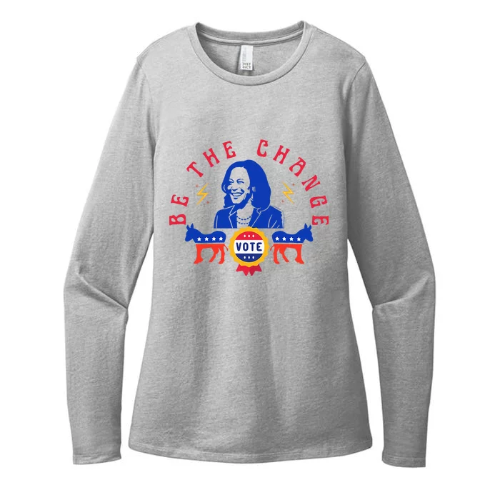 Be The Change Vote Kamala Harris 2024 Political Womens CVC Long Sleeve Shirt