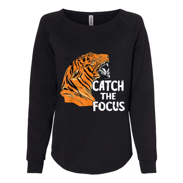 Bengal Tiger Catch The Focus Tiger Head Bengal Tiger Face Womens California Wash Sweatshirt