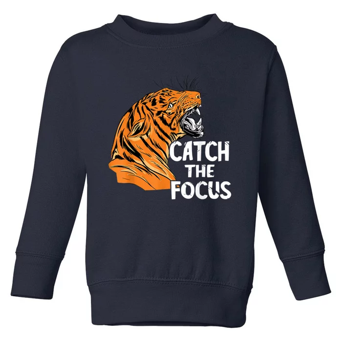 Bengal Tiger Catch The Focus Tiger Head Bengal Tiger Face Toddler Sweatshirt