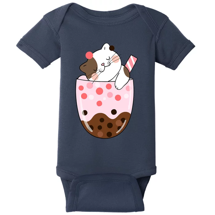 Boba Tea Cat Bubble Tea Kawaii Anime Japanese Girls Teenager Baby Bodysuit