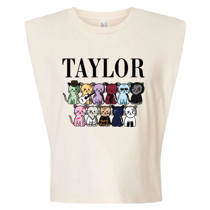 Birthday Taylor Cat Lover Garment-Dyed Women's Muscle Tee