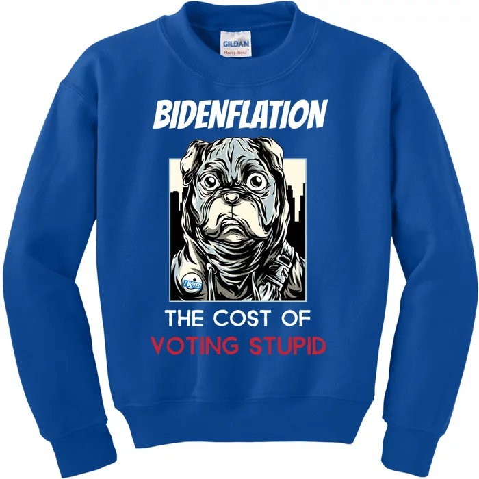 Bidenflation The Cost Of Voting Stupid Biden Inflation Gift Kids Sweatshirt