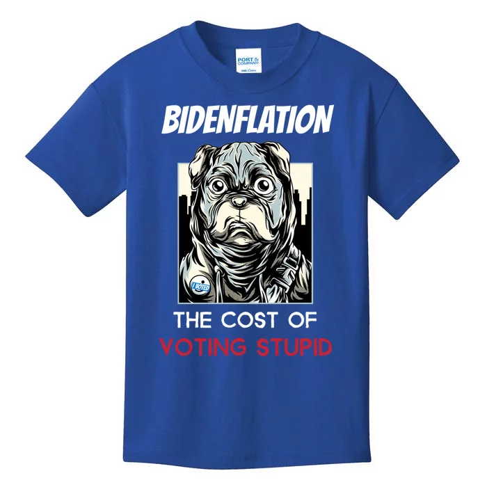 Bidenflation The Cost Of Voting Stupid Biden Inflation Gift Kids T-Shirt