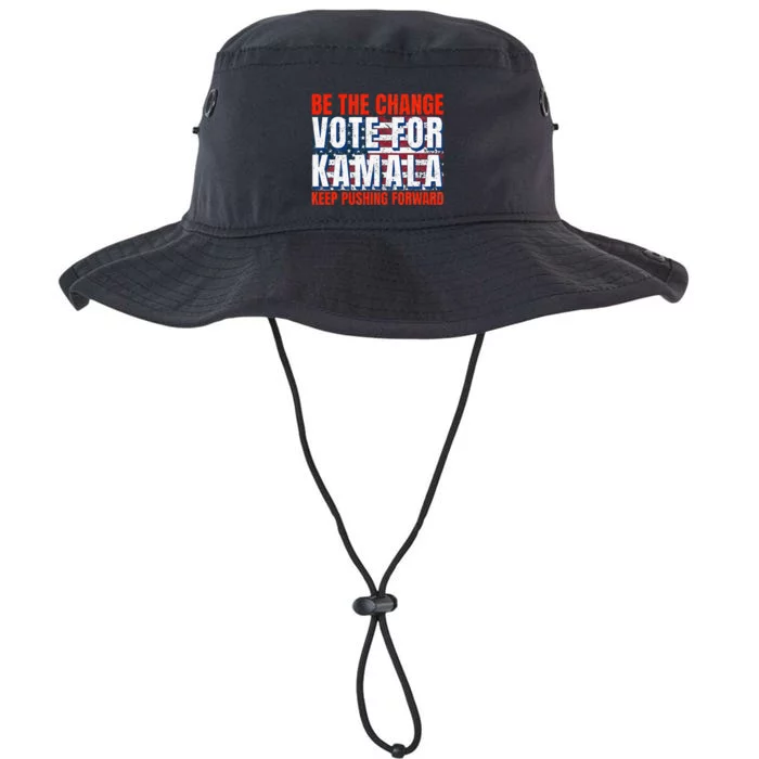 Be The Change Vote For Kamala Keep Pushing Forward Harris 47 Legacy Cool Fit Booney Bucket Hat