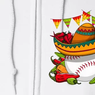 Baseball Team Cinco De Mayo Tacos And Baseball Full Zip Hoodie