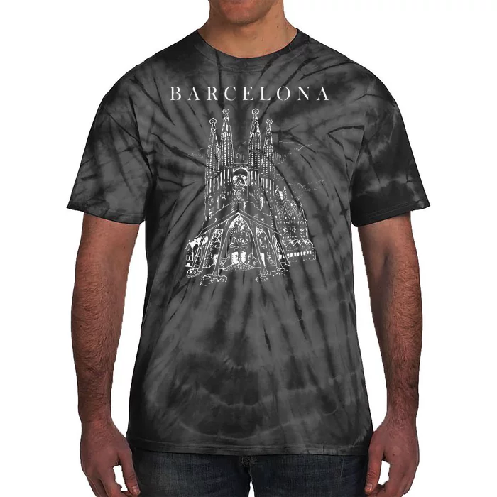 Barcelona Traveling Cathedral Of Barcelona Spain Travel Trip Tie-Dye T-Shirt