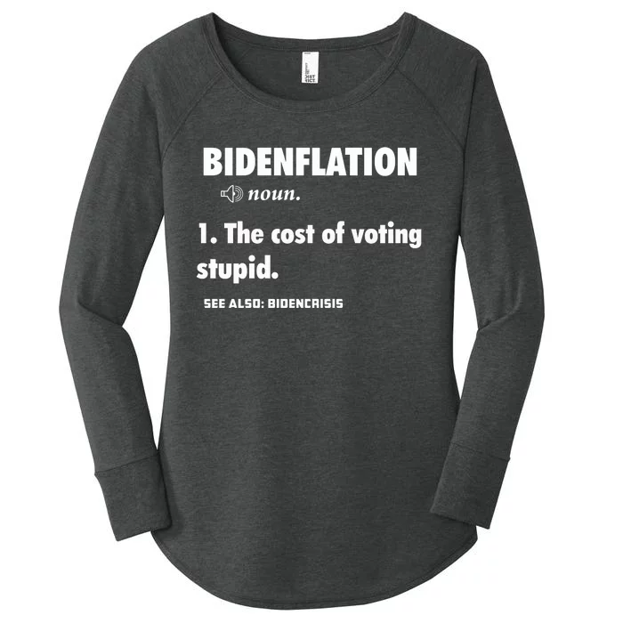 Bidenflation The Cost Of Voting Stupid Women's Perfect Tri Tunic Long Sleeve Shirt