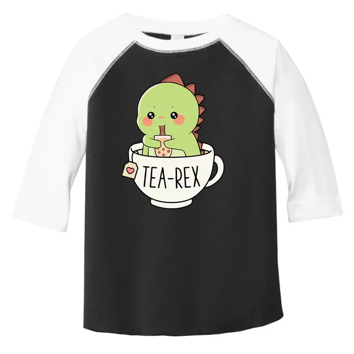 Boba Tearex Cute Trex Dinosaur Lover Kawaii Funny Dino Pun Toddler Fine Jersey T-Shirt