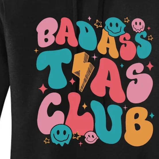 Badass Tia Cool Aunts Club Crewneck Cool Moms Women's Pullover Hoodie