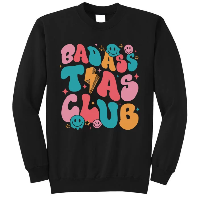 Badass Tia Cool Aunts Club Crewneck Cool Moms Tall Sweatshirt