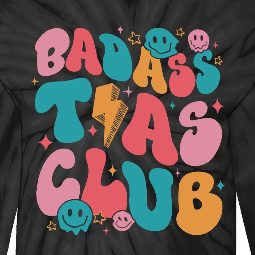 Badass Tia Cool Aunts Club Crewneck Cool Moms Tie-Dye Long Sleeve Shirt