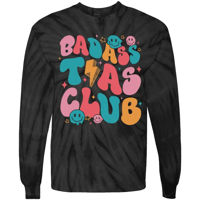 Badass Tia Cool Aunts Club Crewneck Cool Moms Tie-Dye Long Sleeve Shirt