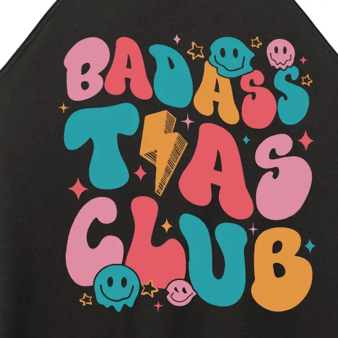 Badass Tia Cool Aunts Club Crewneck Cool Moms Women’s Perfect Tri Rocker Tank