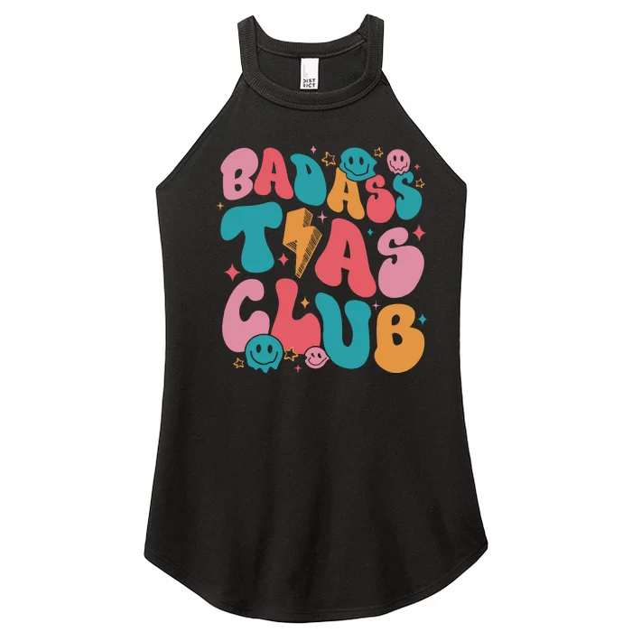 Badass Tia Cool Aunts Club Crewneck Cool Moms Women’s Perfect Tri Rocker Tank