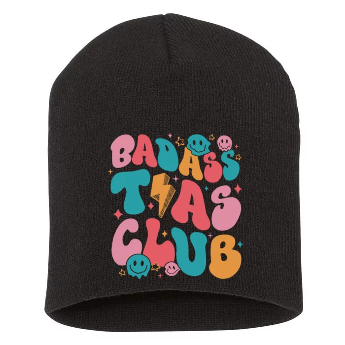 Badass Tia Cool Aunts Club Crewneck Cool Moms Short Acrylic Beanie