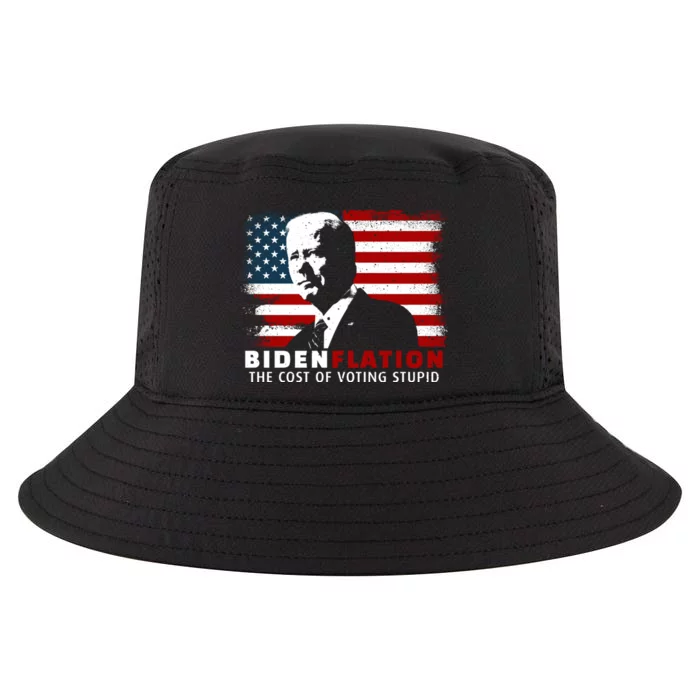 BidenFlation The Cost Of Voting Stupid Biden Flation Cool Comfort Performance Bucket Hat