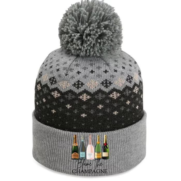 Blame The Champagne, Champagne Bottles Day Drinking Mimosa The Baniff Cuffed Pom Beanie