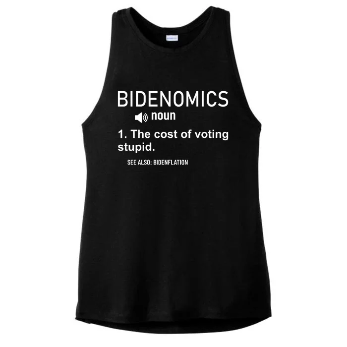 Bidenomics The Cost Of Voting Stupid Ladies Tri-Blend Wicking Tank