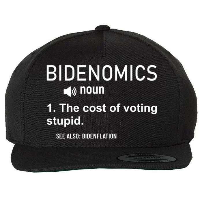 Bidenomics The Cost Of Voting Stupid Wool Snapback Cap